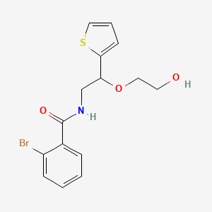 molecular formula C15H16BrNO3S B2560330 2-bromo-N-(2-(2-hydroxyethoxy)-2-(thiophen-2-yl)ethyl)benzamide CAS No. 2034614-92-9