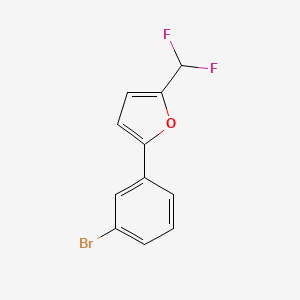molecular formula C11H7BrF2O B2560337 2-(3-Bromophenyl)-5-(difluoromethyl)furan CAS No. 2248271-97-6