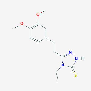 molecular formula C14H19N3O2S B256034 5-[2-(3,4-dimethoxyphenyl)ethyl]-4-ethyl-4H-1,2,4-triazole-3-thiol 