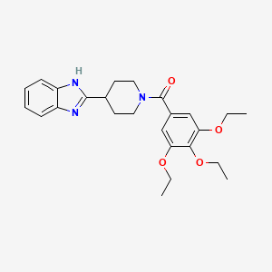 molecular formula C25H31N3O4 B2560346 (4-(1H-benzo[d]imidazol-2-yl)piperidin-1-yl)(3,4,5-triethoxyphenyl)methanone CAS No. 898444-59-2