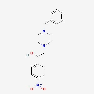molecular formula C19H23N3O3 B2560352 2-(4-苄基哌嗪-1-基)-1-(4-硝基苯基)乙醇 CAS No. 378218-90-7