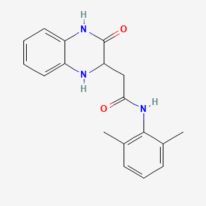 molecular formula C18H19N3O2 B2560353 N-(2,6-dimethylphenyl)-2-(3-oxo-1,2,3,4-tetrahydroquinoxalin-2-yl)acetamide CAS No. 1248547-33-2