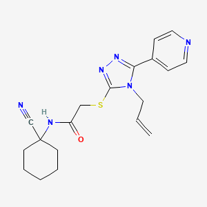 N-(1-cyanocyclohexyl)-2-[(4-prop-2-enyl-5-pyridin-4-yl-1,2,4-triazol-3-yl)sulfanyl]acetamide