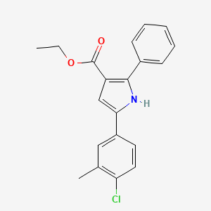 ethyl 5-(4-chloro-3-methylphenyl)-2-phenyl-1H-pyrrole-3-carboxylate