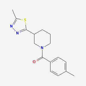 (3-(5-Methyl-1,3,4-thiadiazol-2-yl)piperidin-1-yl)(p-tolyl)methanone