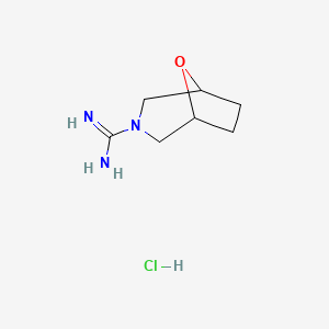 molecular formula C7H14ClN3O B2560414 8-Oxa-3-azabicyclo[3.2.1]octane-3-carboximidamide hydrochloride CAS No. 1909327-03-2