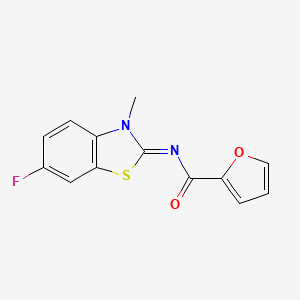 molecular formula C13H9FN2O2S B2560421 N-(6-fluoro-3-methyl-1,3-benzothiazol-2-ylidene)furan-2-carboxamide CAS No. 477511-63-0