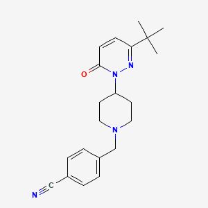 4-[[4-(3-Tert-butyl-6-oxopyridazin-1-yl)piperidin-1-yl]methyl]benzonitrile