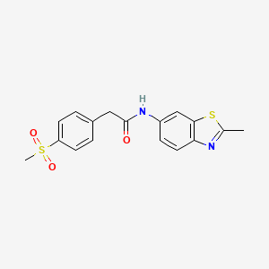 N-(2-methylbenzo[d]thiazol-6-yl)-2-(4-(methylsulfonyl)phenyl)acetamide