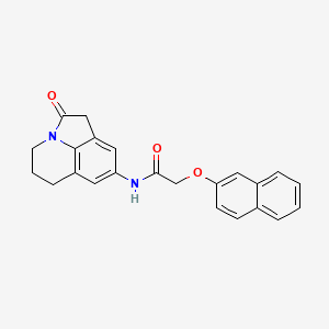 molecular formula C23H20N2O3 B2560438 2-(萘-2-yloxy)-N-(2-oxo-2,4,5,6-tetrahydro-1H-pyrrolo[3,2,1-ij]quinolin-8-yl)acetamide CAS No. 898426-26-1