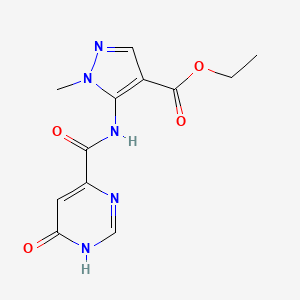 ethyl 5-(6-hydroxypyrimidine-4-carboxamido)-1-methyl-1H-pyrazole-4-carboxylate