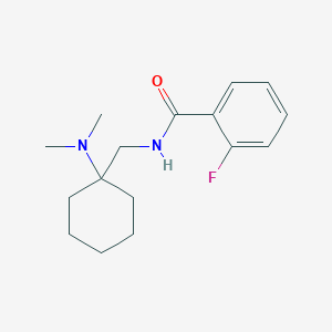 molecular formula C16H23FN2O B256046 N-{[1-(dimethylamino)cyclohexyl]methyl}-2-fluorobenzamide 