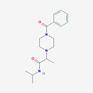molecular formula C17H25N3O2 B256047 2-(4-benzoylpiperazin-1-yl)-N-isopropylpropanamide 