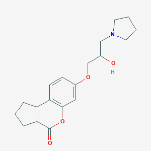 molecular formula C19H23NO4 B256048 7-(2-hydroxy-3-pyrrolidin-1-ylpropoxy)-2,3-dihydro-1H-cyclopenta[c]chromen-4-one 