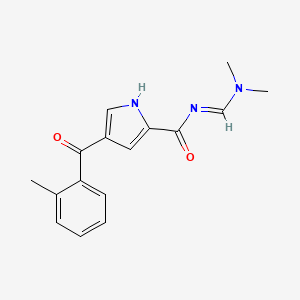 N-[(E)-(dimethylamino)methylidene]-4-(2-methylbenzoyl)-1H-pyrrole-2-carboxamide