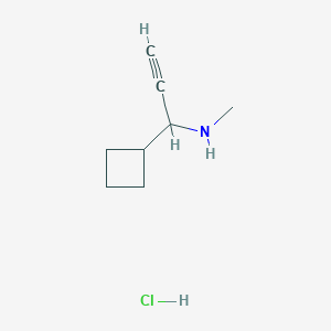 1-Cyclobutyl-N-methylprop-2-yn-1-amine;hydrochloride