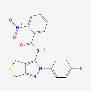 N-(2-(4-fluorophenyl)-4,6-dihydro-2H-thieno[3,4-c]pyrazol-3-yl)-2-nitrobenzamide