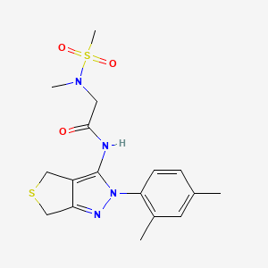 N-(2-(2,4-dimethylphenyl)-4,6-dihydro-2H-thieno[3,4-c]pyrazol-3-yl)-2-(N-methylmethylsulfonamido)acetamide