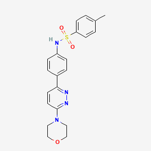 4-methyl-N-[4-(6-morpholin-4-ylpyridazin-3-yl)phenyl]benzenesulfonamide