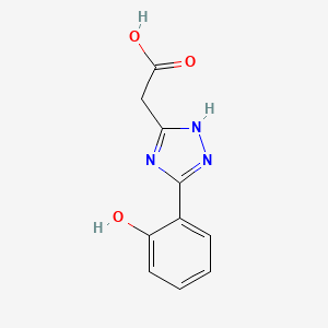 molecular formula C10H9N3O3 B2560514 2-[3-(2-hydroxyphenyl)-1H-1,2,4-triazol-5-yl]acetic acid CAS No. 1146911-23-0