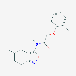molecular formula C17H20N2O3 B256052 2-(2-methylphenoxy)-N-(5-methyl-4,5,6,7-tetrahydro-2,1-benzisoxazol-3-yl)acetamide 