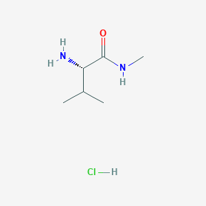 molecular formula C6H15ClN2O B2560521 (2S)-2-amino-N,3-dimethylbutanamide hydrochloride CAS No. 188890-78-0; 74410-26-7