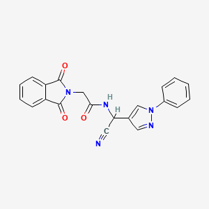 N-[cyano(1-phenyl-1H-pyrazol-4-yl)methyl]-2-(1,3-dioxo-2,3-dihydro-1H-isoindol-2-yl)acetamide