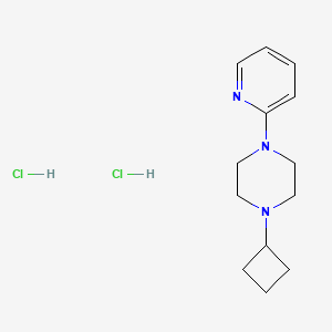 molecular formula C13H21Cl2N3 B2560552 1-Cyclobutyl-4-(pyridin-2-yl)piperazine dihydrochloride CAS No. 2034554-04-4