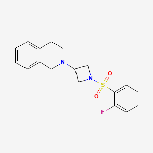 2-(1-((2-Fluorophenyl)sulfonyl)azetidin-3-yl)-1,2,3,4-tetrahydroisoquinoline