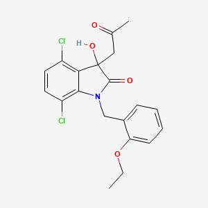 4,7-Dichloro-1-(2-ethoxybenzyl)-3-hydroxy-3-(2-oxopropyl)indolin-2-one