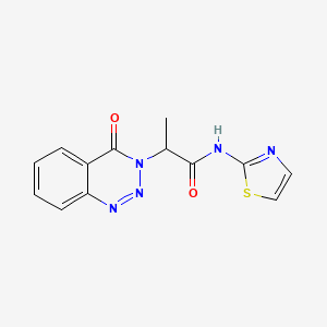 molecular formula C13H11N5O2S B2560556 2-(4-oxo-1,2,3-benzotriazin-3(4H)-yl)-N-(1,3-thiazol-2-yl)propanamide CAS No. 1235082-89-9