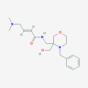 (E)-N-[[4-Benzyl-3-(hydroxymethyl)morpholin-3-yl]methyl]-4-(dimethylamino)but-2-enamide