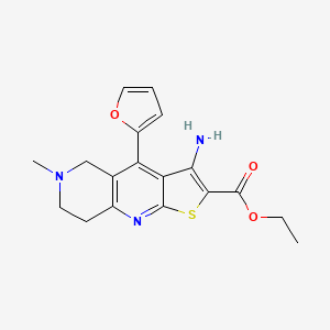 Ethyl 3-amino-4-(furan-2-yl)-6-methyl-5,6,7,8-tetrahydrothieno[2,3-b][1,6]naphthyridine-2-carboxylate