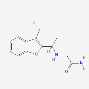 2-{[1-(3-Ethyl-1-benzofuran-2-yl)ethyl]amino}acetamide