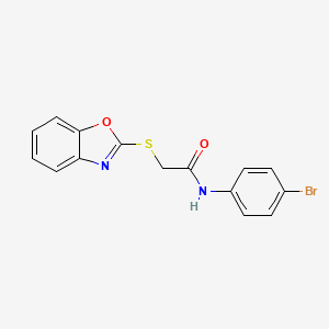 2-(1,3-benzoxazol-2-ylsulfanyl)-N-(4-bromophenyl)acetamide