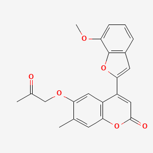 4-(7-Methoxy-1-benzofuran-2-yl)-7-methyl-6-(2-oxopropoxy)chromen-2-one