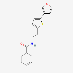 N-(2-(5-(furan-3-yl)thiophen-2-yl)ethyl)cyclohex-3-enecarboxamide