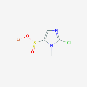 lithium(1+) ion 2-chloro-1-methyl-1H-imidazole-5-sulfinate
