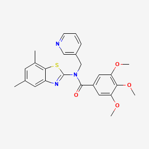 N-(5,7-dimethylbenzo[d]thiazol-2-yl)-3,4,5-trimethoxy-N-(pyridin-3-ylmethyl)benzamide