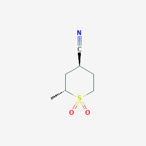 (2R,4S)-2-Methyl-1,1-dioxothiane-4-carbonitrile