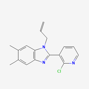 molecular formula C17H16ClN3 B2560601 1-allyl-2-(2-chloro-3-pyridinyl)-5,6-dimethyl-1H-1,3-benzimidazole CAS No. 344279-16-9