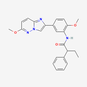 N-(2-methoxy-5-(6-methoxyimidazo[1,2-b]pyridazin-2-yl)phenyl)-2-phenylbutanamide