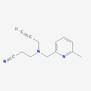 3-[(6-Methylpyridin-2-yl)methyl-prop-2-ynylamino]propanenitrile