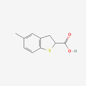 molecular formula C10H10O2S B2560614 5-Methyl-2,3-dihydro-1-benzothiophene-2-carboxylic acid CAS No. 1894202-69-7