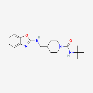 molecular formula C18H26N4O2 B2560619 4-[(1,3-Benzoxazol-2-ylamino)methyl]-N-tert-butylpiperidine-1-carboxamide CAS No. 2379996-59-3
