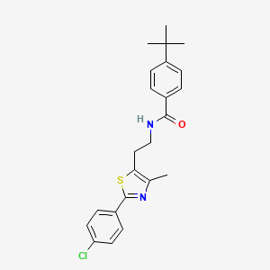 4-tert-butyl-N-{2-[2-(4-chlorophenyl)-4-methyl-1,3-thiazol-5-yl]ethyl}benzamide