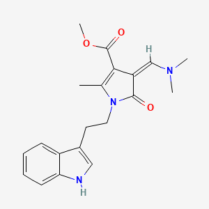 methyl 3-[(Z)-(dimethylamino)methylidene]-1-[2-(1H-indol-3-yl)ethyl]-5-methyl-2-oxo-1,2-dihydro-3H-pyrrole-4-carboxylate