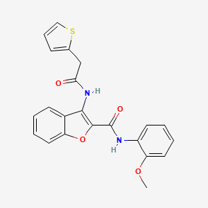 N-(2-methoxyphenyl)-3-(2-(thiophen-2-yl)acetamido)benzofuran-2-carboxamide