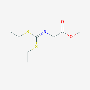 Methyl 2-{[bis(ethylsulfanyl)methylidene]amino}acetate