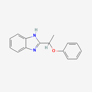 molecular formula C15H14N2O B2560639 2-(1-phenoxyethyl)-1H-1,3-benzodiazole CAS No. 404846-01-1